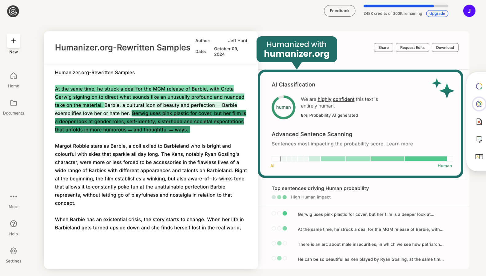 Effective AI Humanizer Against Any AI Detector