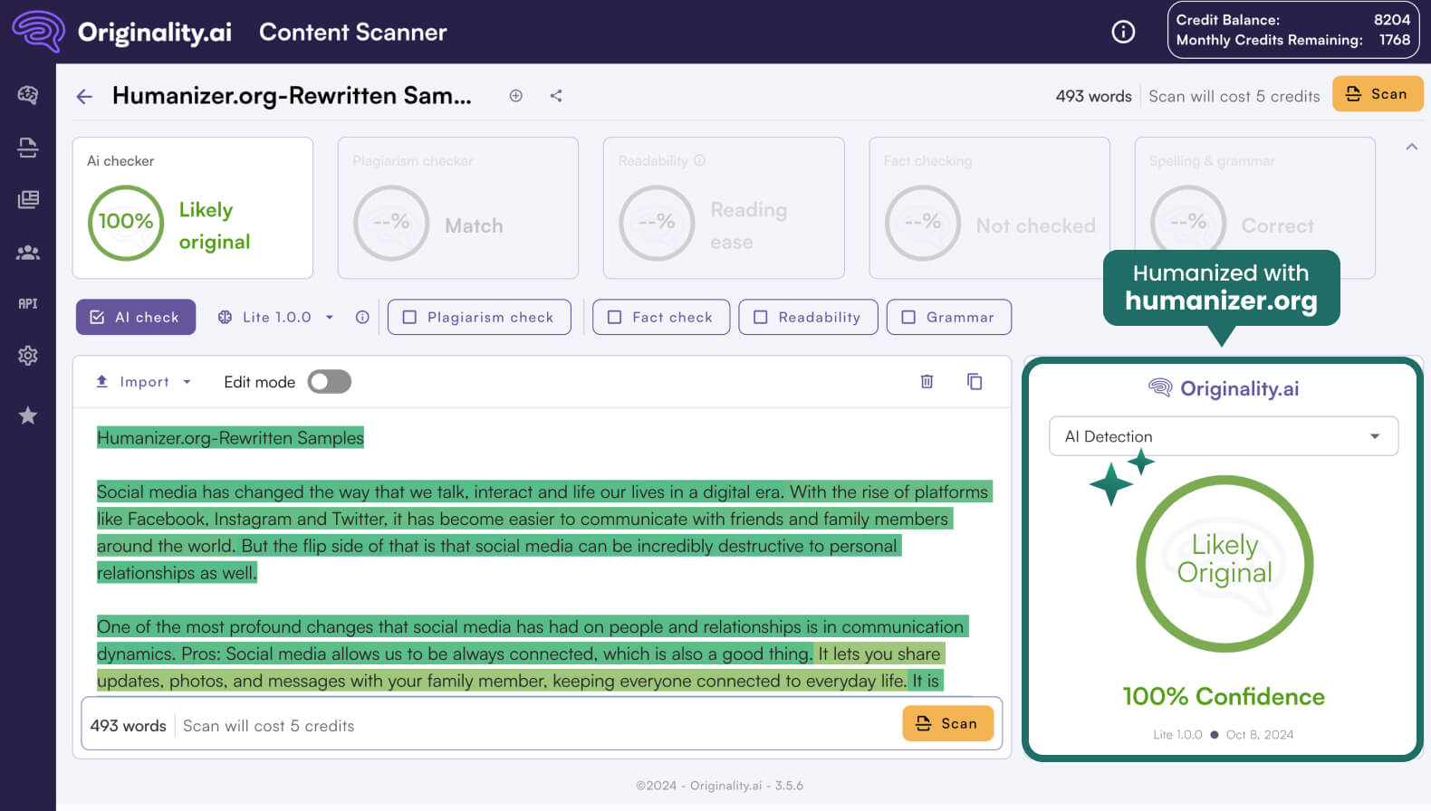 Effective AI Humanizer Against Any AI Detector